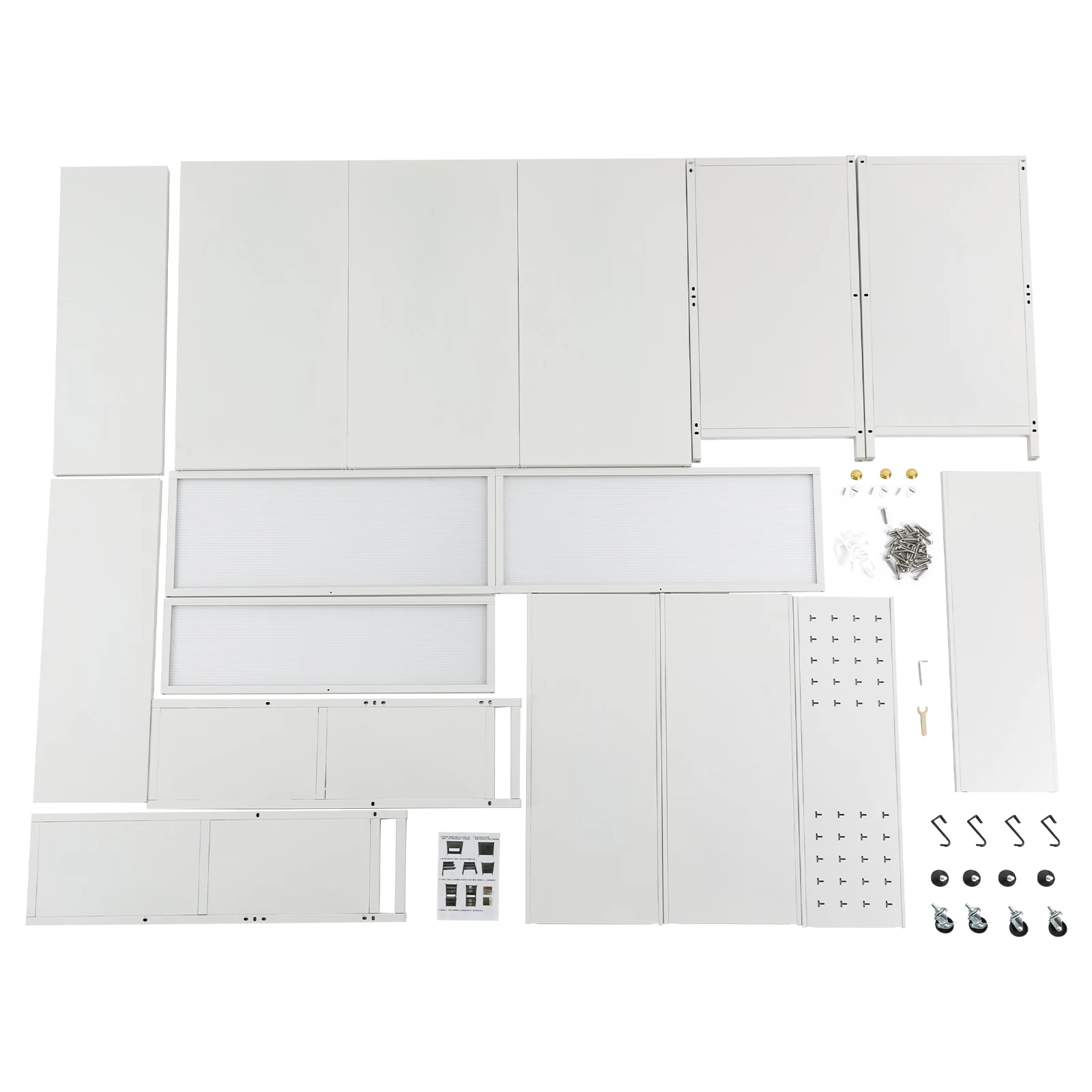 80cm 5-Story Kitchen Shelf Wear-Resistant Simple Installation with Dust-Proof Door Storage Cabinet for Living Rooms/Kitchens
