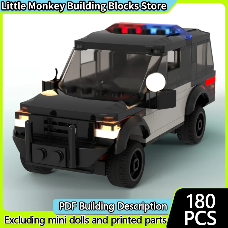 City Car Model MOC Building Bricks Police Sport Utility Vehicle Modular Technology Children Holiday Gifts Assemble Toys Suit