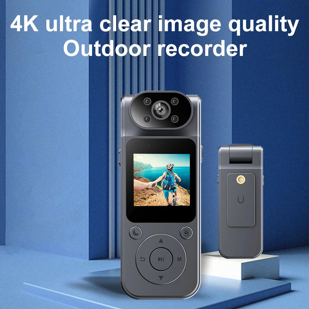 4K 1080P HD WiFi Mini Camera Portable Digital Video Recorder Handheld Back Clip Police Body Camera Night Vision Small Camcorder - Image 2