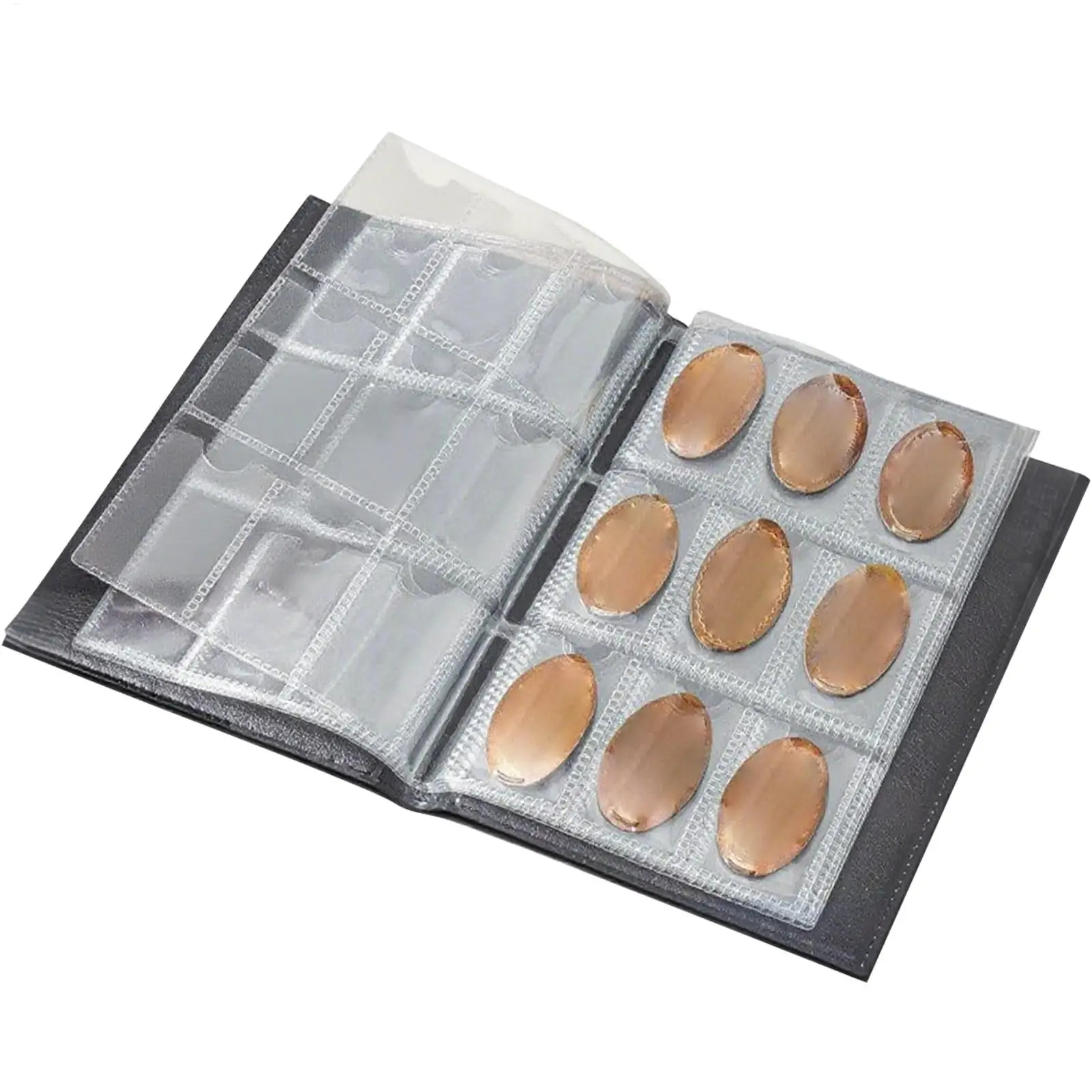 108 Slots Pressed Penny Album Coin Collection Book Storage Holder for Display Souvenir Collecting Quarter Dollar Bill Kids Stamp