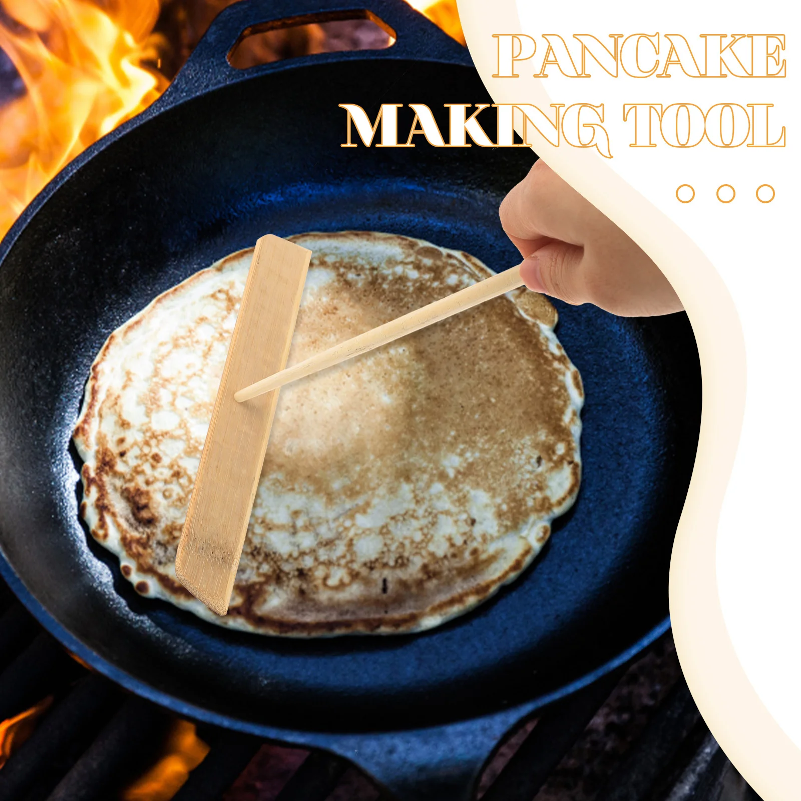 

1 set Crepe Accessory Oil Sponge Set Stainless Steel Bamboo Pancake Bamboo Crepe Spreader Tool Kit Kitchen Accessory