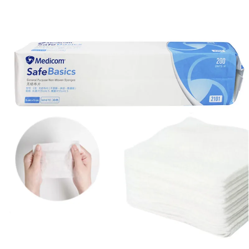 1000Pcs/2000Pcs Dental Sterile Medical Gauze Sponges Wound Dressing Sterile Medical Gauze Pad Oral Care Material