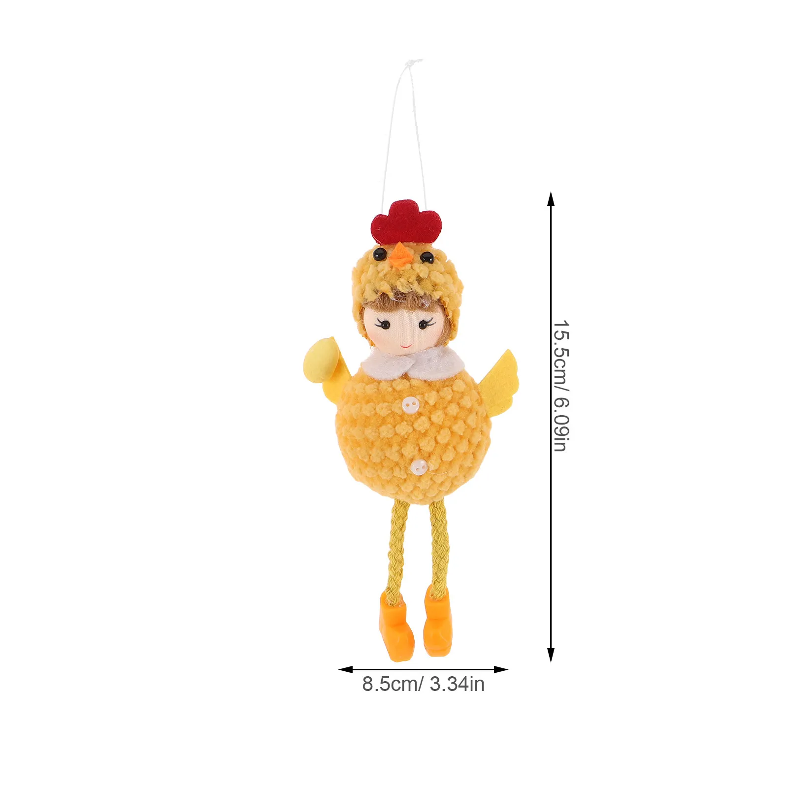 3Pcs Chick Girl Tree Ornament Cute Easter Home Party Decoration Spring Hanging Decor Colorful Egg Easter Crafts Chick Decor