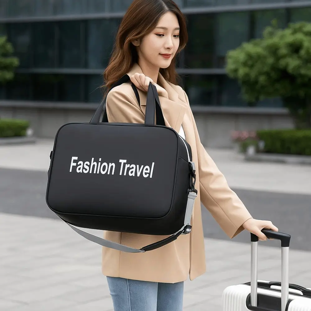 Fashion 600D Film Travel Handbag Waterproof Single Shoulder Duffel Bag Large-capacity Lightweight Shoulder Luggage Bag Swimming