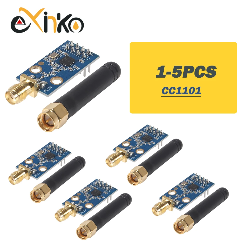 1-5 Stück cc1101 Funkmodul mit SMA-Antenne Funk-Transceiver-Modul für Arduino 433MHz