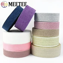 2/3/5Meters Meetee 25-50mm Colored Silk Nylon Elastic Band Polyester Webbing Belt Ribbon DIY Garment Bags Sewing Accessories