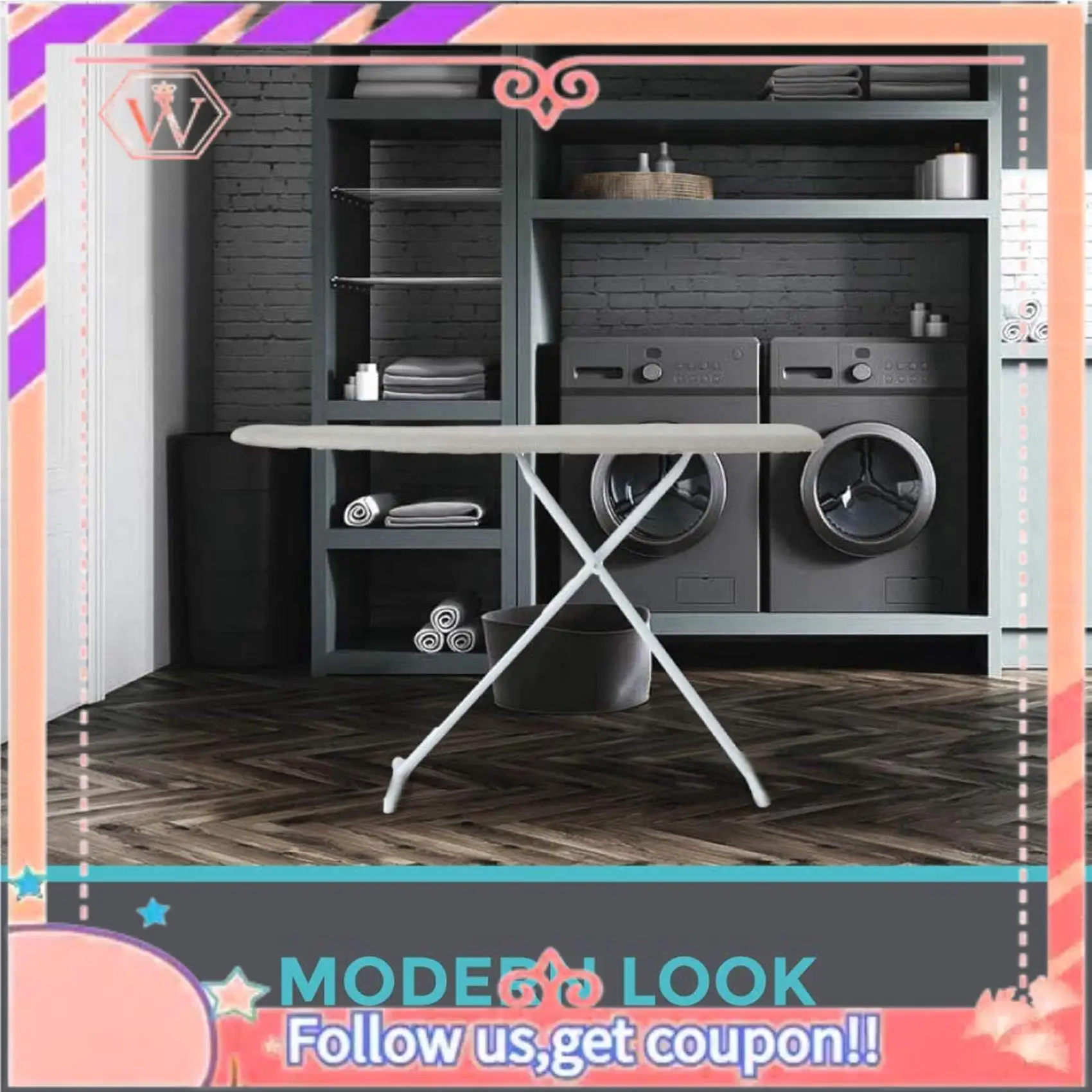 

AT84-2X Reflective Ironing Board Cover With Two Nylon Sticker Straps Boards Scorching And Staining Elastic Edge Covers