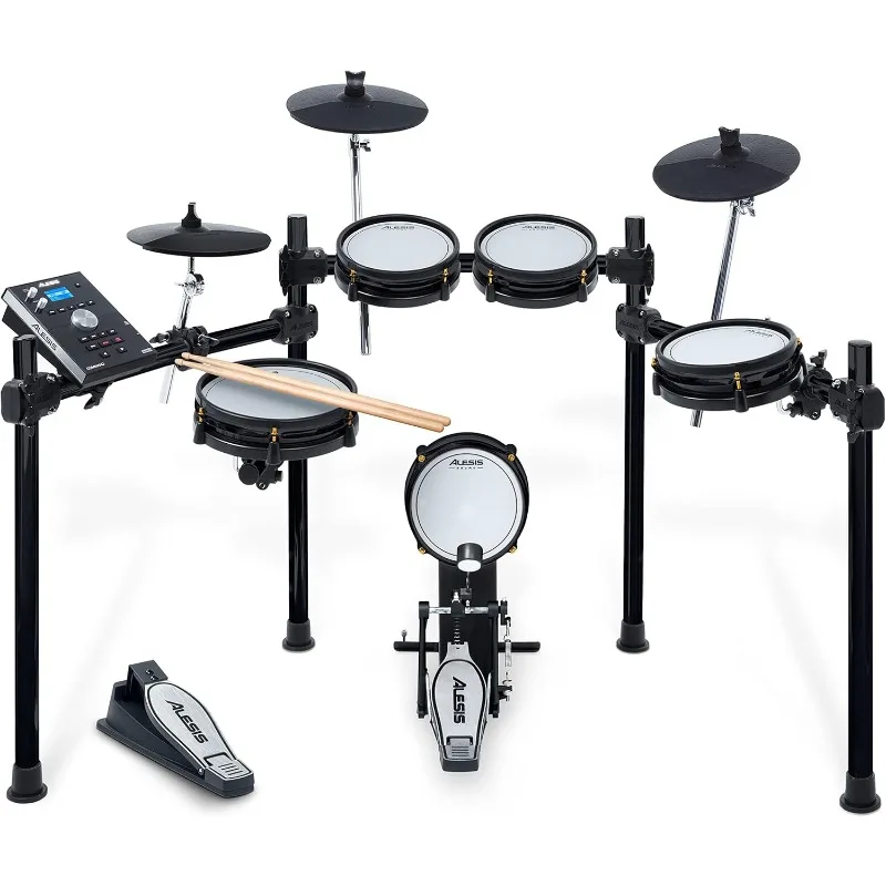 

Electric Drum Set with Quiet Dual Zone Mesh Pads, USB MIDI Connectivity and 600+ Electronic Acoustic Drum Sounds Electric Drums