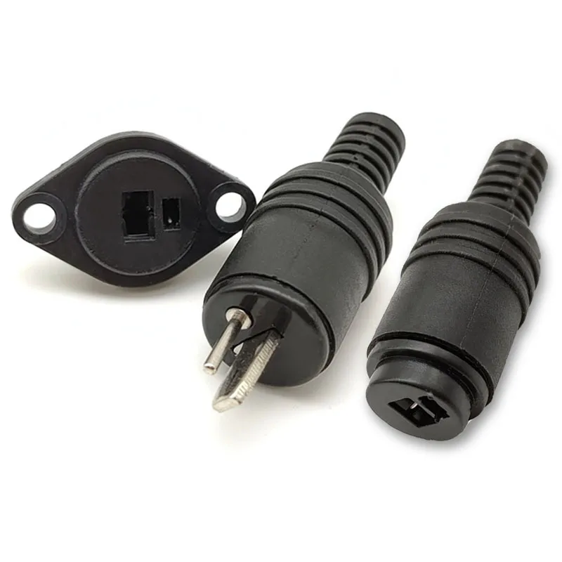 1pcs 2pin Connector Screw Terminals Connector and DIN Plug Speaker Power Audio Lamp Signal Plug Adapters