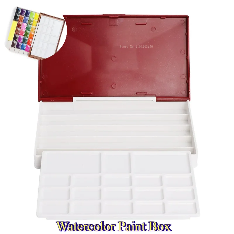 Watercolor Paint Box Student Painting Art Creation Coloring Storage Watercolor/Acrylic Paints Outdoor Portable Color Palette