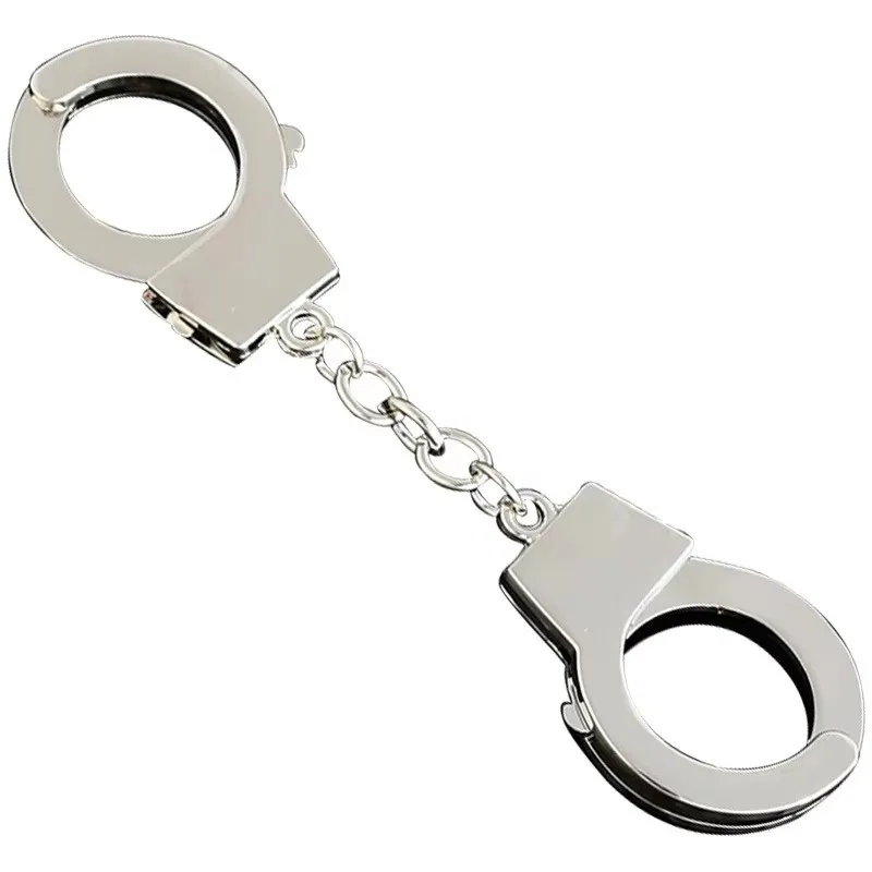 Mini Handcuffs Keychain Creative Punk Hiphop Pants Chain Waist Chain Men's Keychains Male Female Jewelry Accessories Gift Party