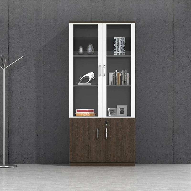 Office File Cabinet Wooden File Cabinet Simple Modern Glass Bookcase With Door Floor Storage Locker