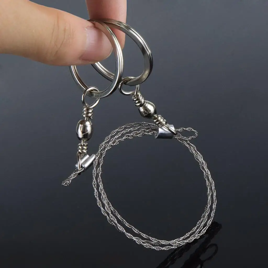 Stainless Steel Wire Fret Saw 360 Degree Rotatable Handle Survival Cutter for Outdoor Hiking Use
