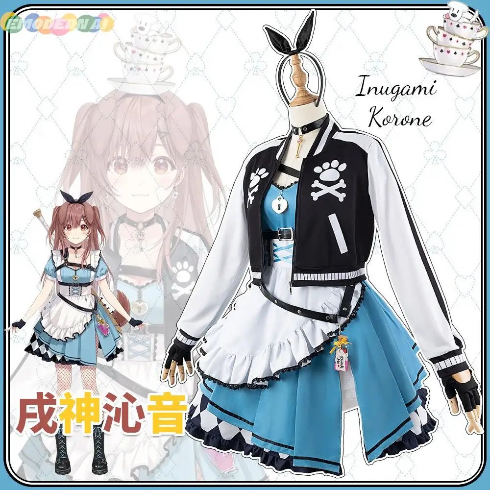 

Vtuber Hololive Inugami Korone Cosplay Costume Halloween Outfits Women New Suit Uniform Game Dress