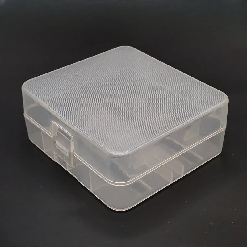 1 шт. коробка для хранения батарей из полипропилена для плоской головки 26650, односекционная или двухсекционная, матовый белый