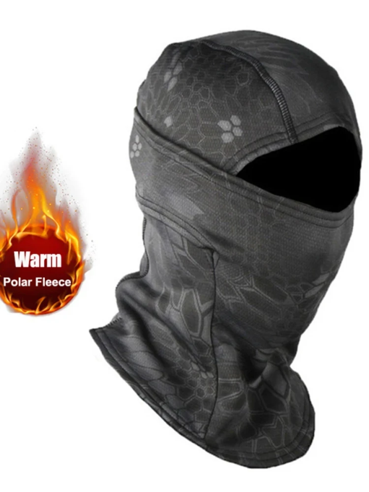 AliExpress Winter Fleece Warm Camouflage Balaclava Outdoor Cold-proof Ski Cycling Full Face Mask Motorcycle Mask Helmet Lining Wholesale