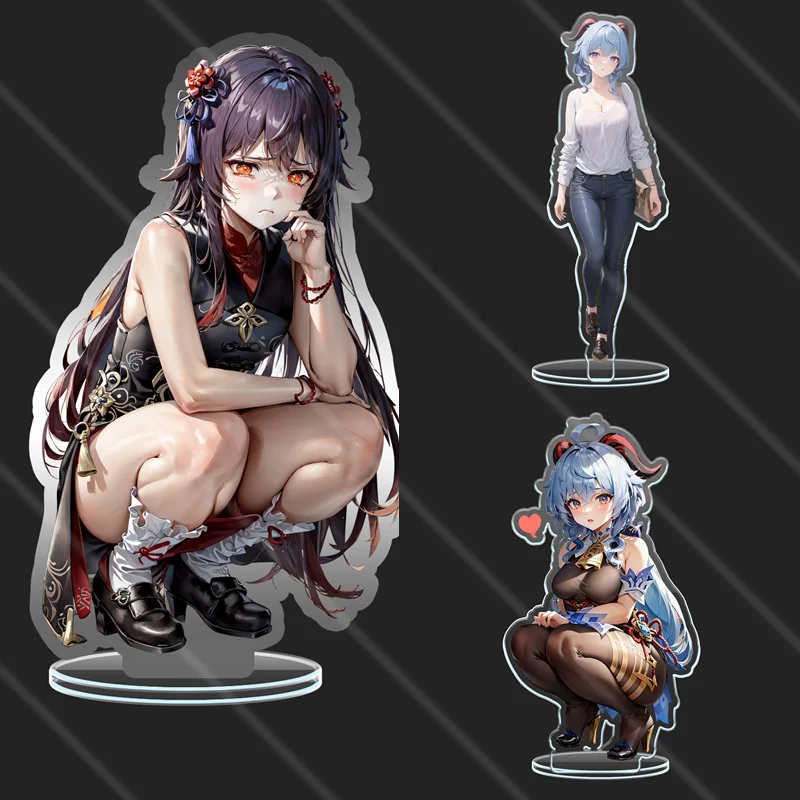 

(EEEE) Factory Sales Game Figures WANDERER XIAO ZHONGLI Acrylic Stand Model Diluc Fischl YeLan DIY Desk Decor