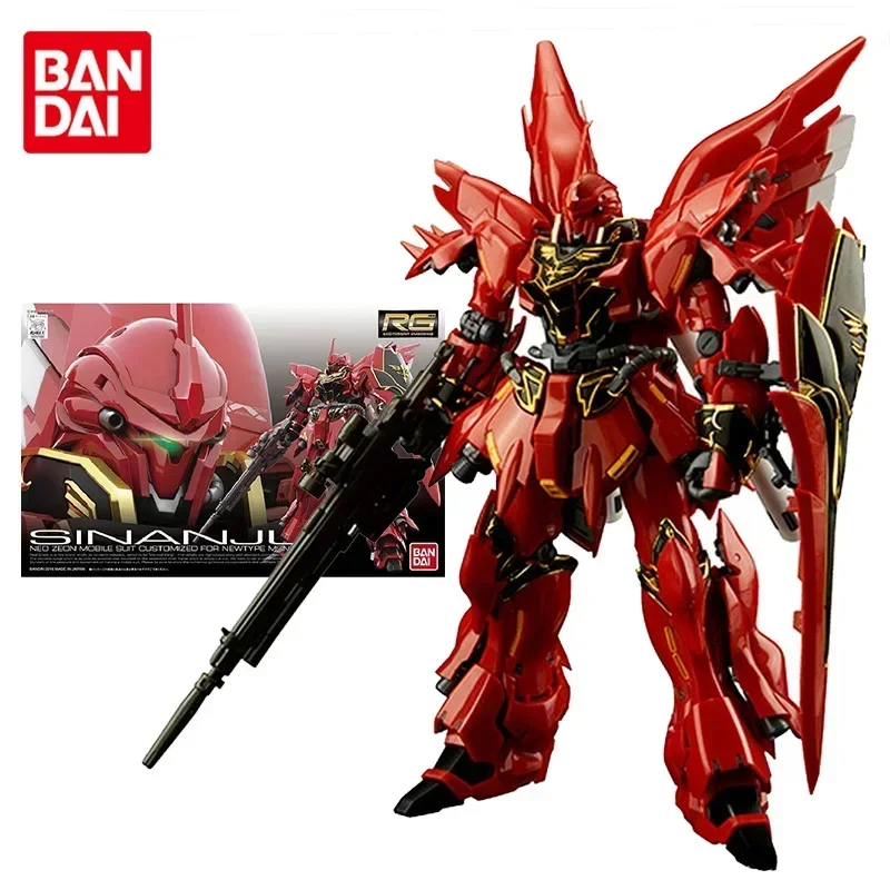 

Bandai Gundam Model Kit Anime Figure RG 22 1/144 MSN-06S Sinanju Gundam Genuine Gunpla Anime Action Figure Toys for Children