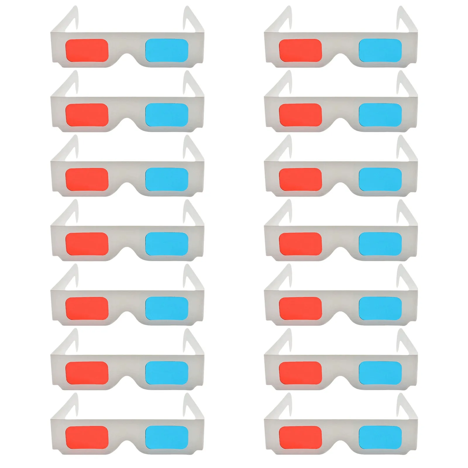 50Pcs 3D Glasses Anaglyph Cardboard Red Blue Frame Lightweight Portable Universal for 3D Movies Dvds Anaglyph Glasses