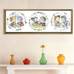 G172 Stich Cross Stitch Kits Craft Packages Cotton Fabric Floss Counted New Designs Needlework Embroidery Cross-Stitching