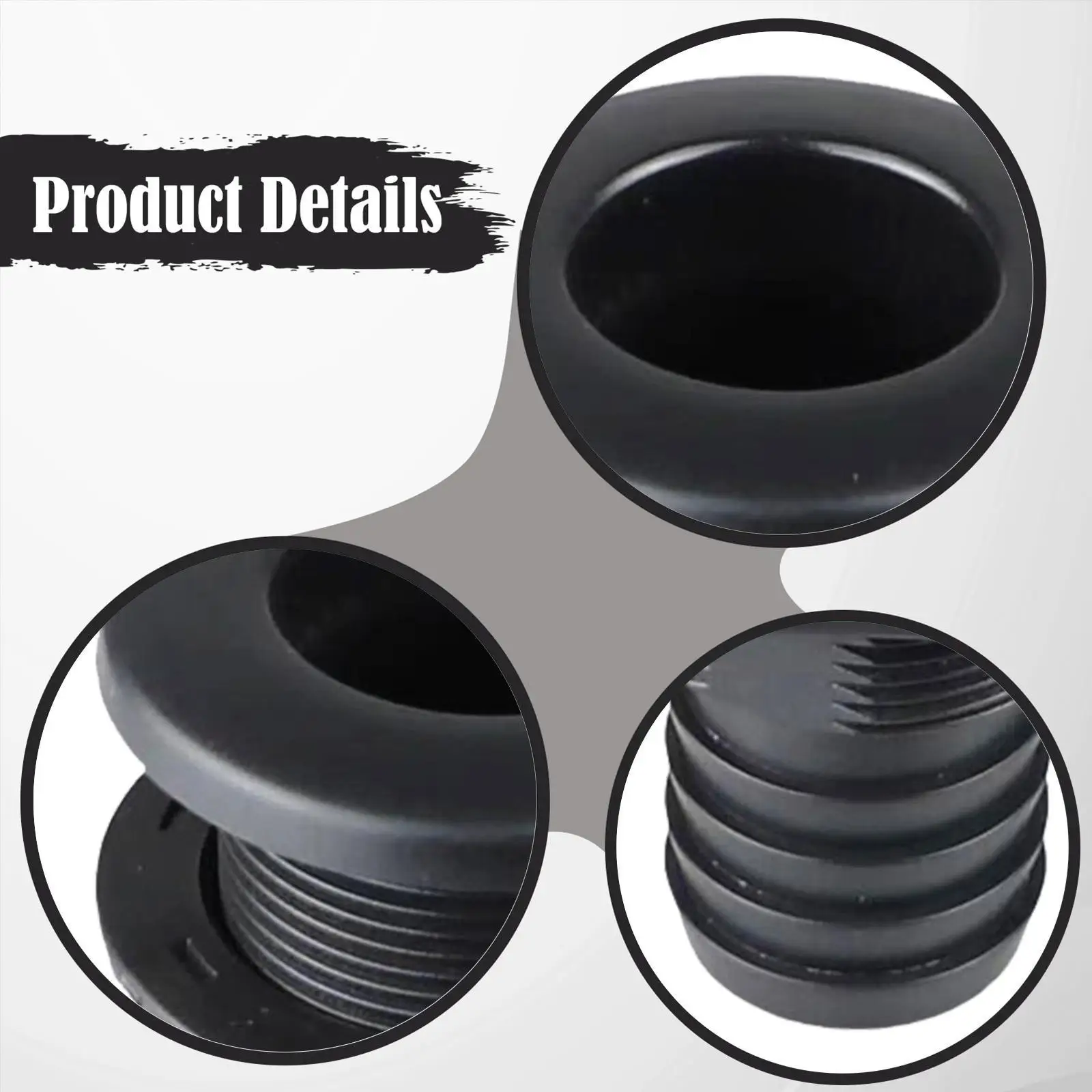 

Compact ABS Boat Drainage Outlet Through Hull Bilge Pump Deck Drain Plug for Yacht RV Marine Water Overflow Connector