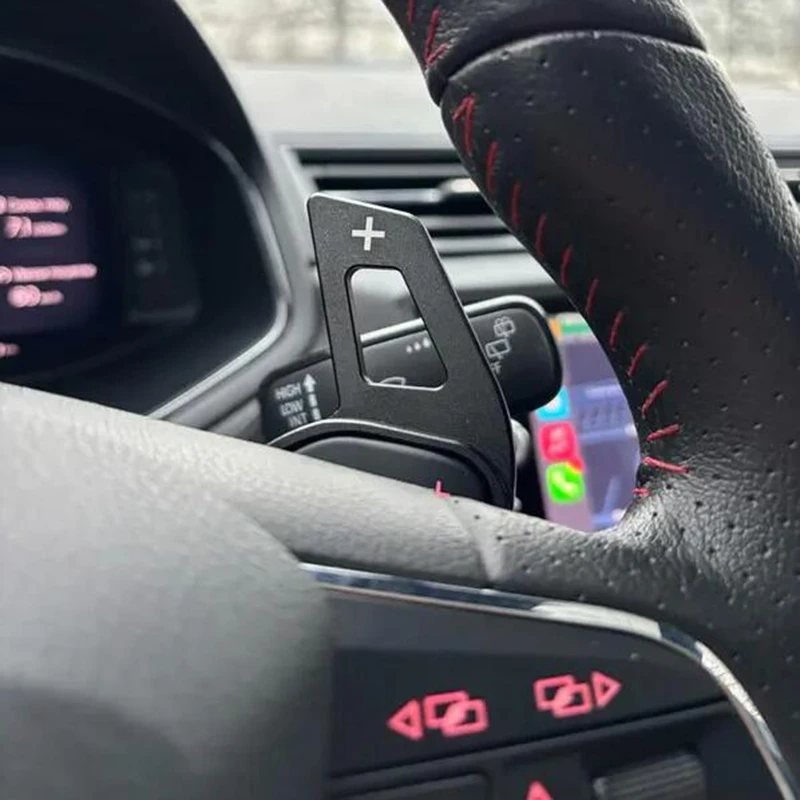 Shift Paddle For Seat Leon FR Cupra Ateca Ibiza 6P Arona Tarraco Alhambra Car Steering Wheel Extension Shifter DSG Gear Stickers view 3