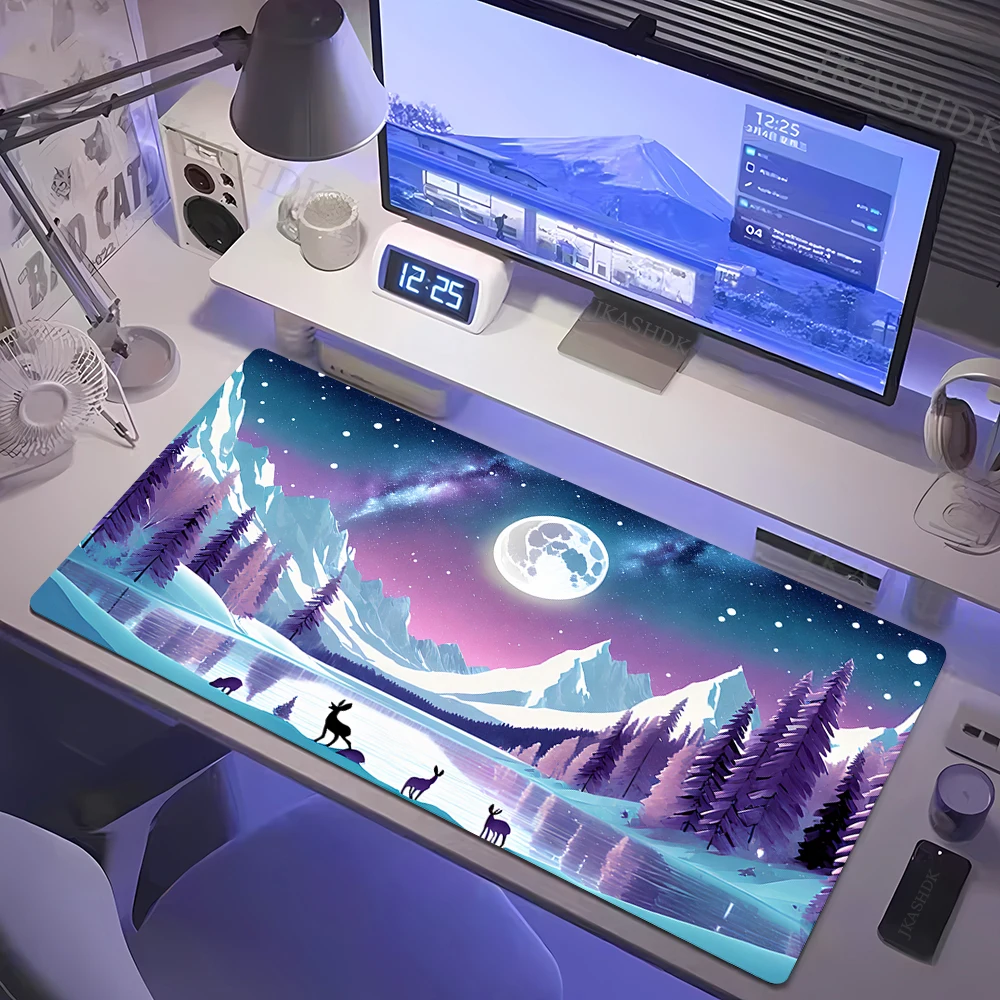 New Large HD Home Mousepad Japanese Anime Sunset Scenery Gaming Mouse Pad XXL MousePads Natural Rubber Carpet Soft PC Mice Pads