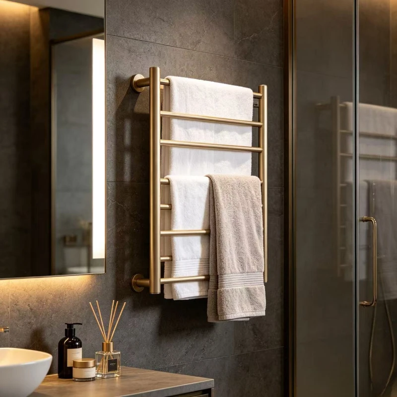 Bathroom Equipment Electric Towel Dryers Space Aluminum Temperature &Time Control Smart Home Heated Towel Rack Towel Warmer