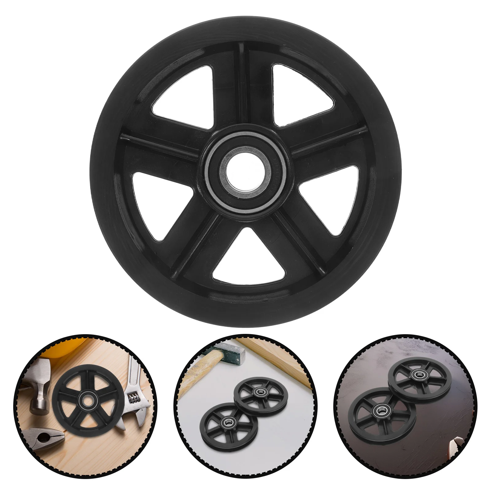 

2pcs Thickened Wear-Resistant Spoke Wheel Pulley For Barn Door Sliding System Smooth Quiet Operation Diy Installation Kit
