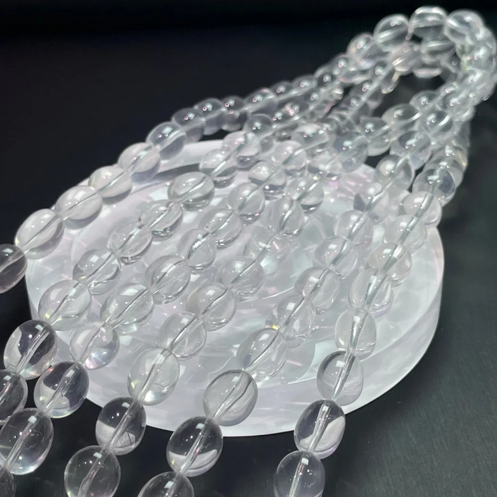 nouvelle-arrivee-bracelet-Elastique-en-perles-de-quartz-clair-naturel-forme-libre-10mm-avec-breloque-vajra-Energie-de-guerison-13mm