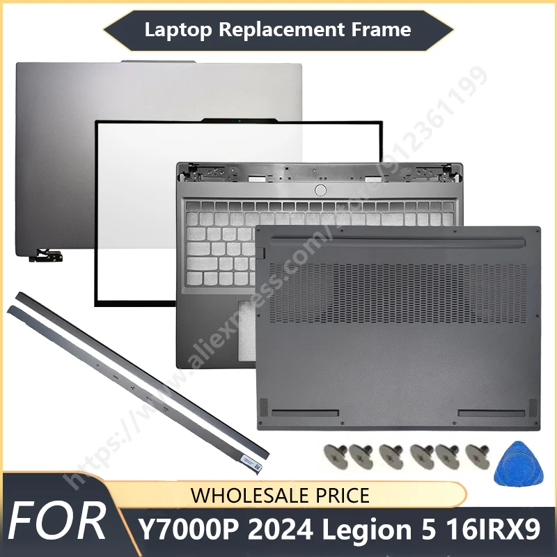 NEW For Lenovo Y7000P 2024 Legion 5 16IRX9 Laptop LCD Back Cover Front Bezel Palmrest Bottom Case Keyboard hinge batten