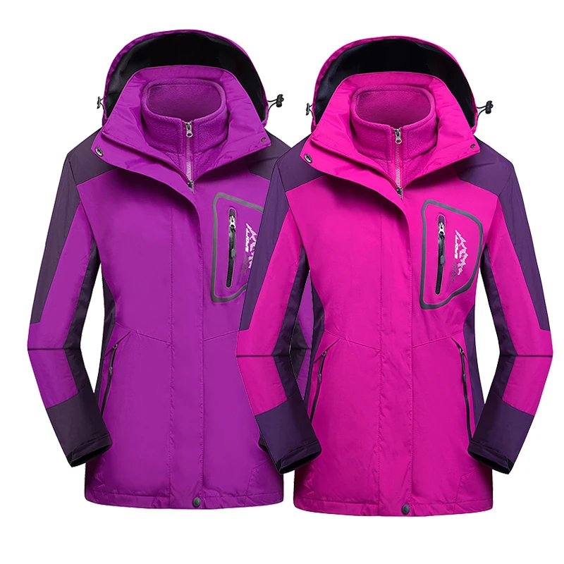 

Winter Women's 3 in 1 Ski Jackets Warm Waterproof Snow Clothing Female Outdoor Snowboard Jacket Trekking Camping Hiking Jackets
