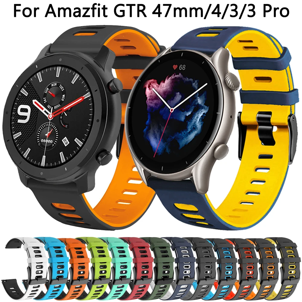 

Ремешок силиконовый для Xiaomi Huami Amazfit GTR, спортивный браслет для Amazfit GTR 4 3 GTR4 GTR3 Pro 2, 22 мм