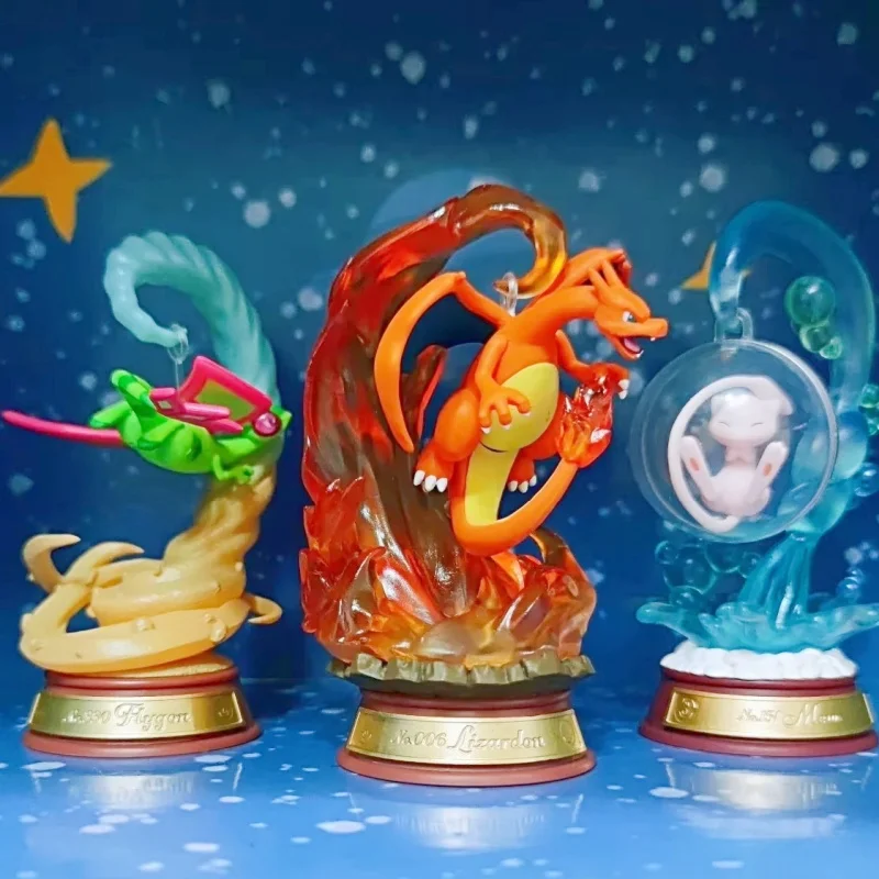 

Re-Ment Original Pokemon Miniatures Swing Vignette Collection Action Figure Candy Toys Lizardon Pikachu Model Gifts For Kids