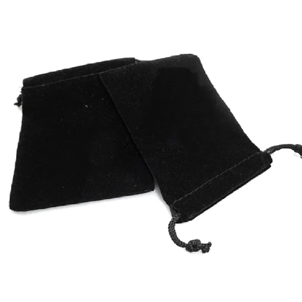 

10Pcs Black Drawstring Jewelry Pouch Durable Fabric Storage Bags 9x7cm for Coins Bracelets Chains Stones Pouch Drawstring