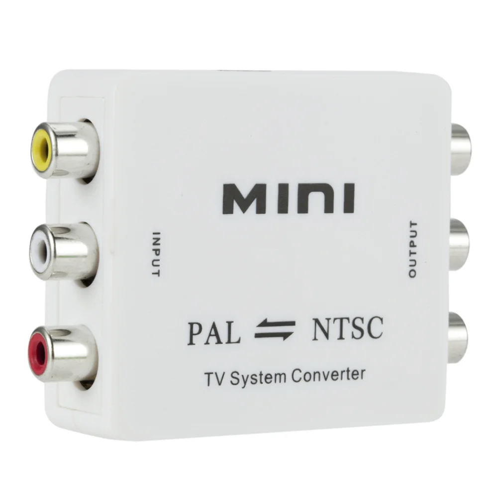 Mini PAL NTSC convertitore di sistema TV bidirezionale Switcher PAL a NTSC NTSC a PAL convertitori di connessione compositi TV a doppia via