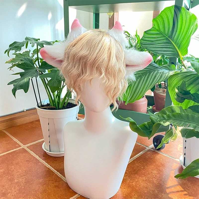 

Реалистичный обруч для волос с кошачьими овечьими ушками для ролевых игр, карнавальный костюм, повязка на голову, головные уборы на Хэллоуин, японская гибкая повязка на голову в стиле аниме