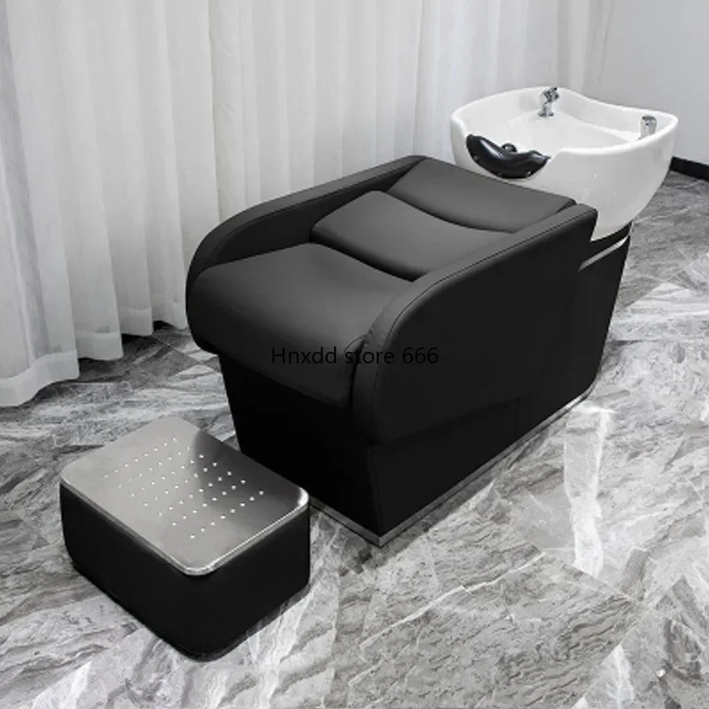 Shampoo Bowl Chair Styling Chairs For Hair Stylist Men's Shaving Salon Basin Bed Massage Wash Backwash Units Chinese Spa Barber