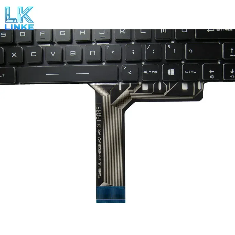 Per Key RGB Backlit BE CA GK HB HU SW Keyboard For MSI GE63 GE73 8RE 8RF 8SE 8SF 8SG 9SE 9SF 9SG GS73 GS75 Greece Canada Black