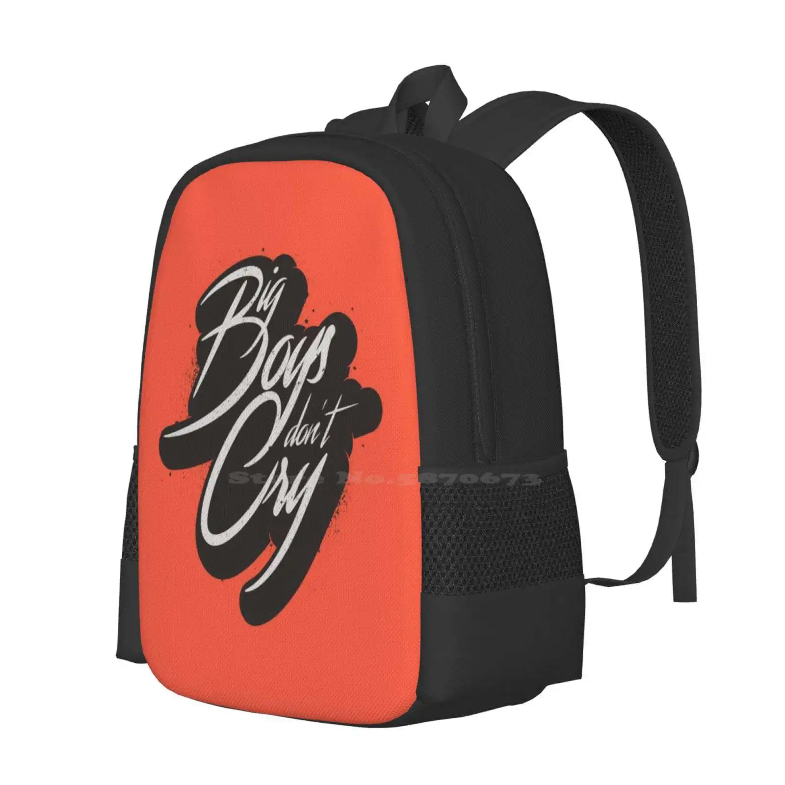 Sacs d'école Mat'T Cry Big Boys, sac à dos pour ordinateur portable de voyage, citation vographique, pleurs Bigboys