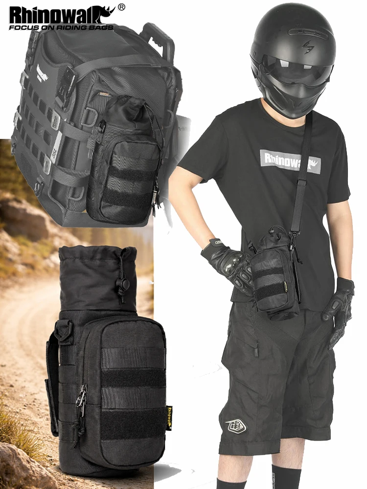 

Rhinowalk Motorcycle Bottle Holder Bag Insulated Water Bottle Pouch Quick Release MOLLE Mount Bike Cup Holder with Strap 2026