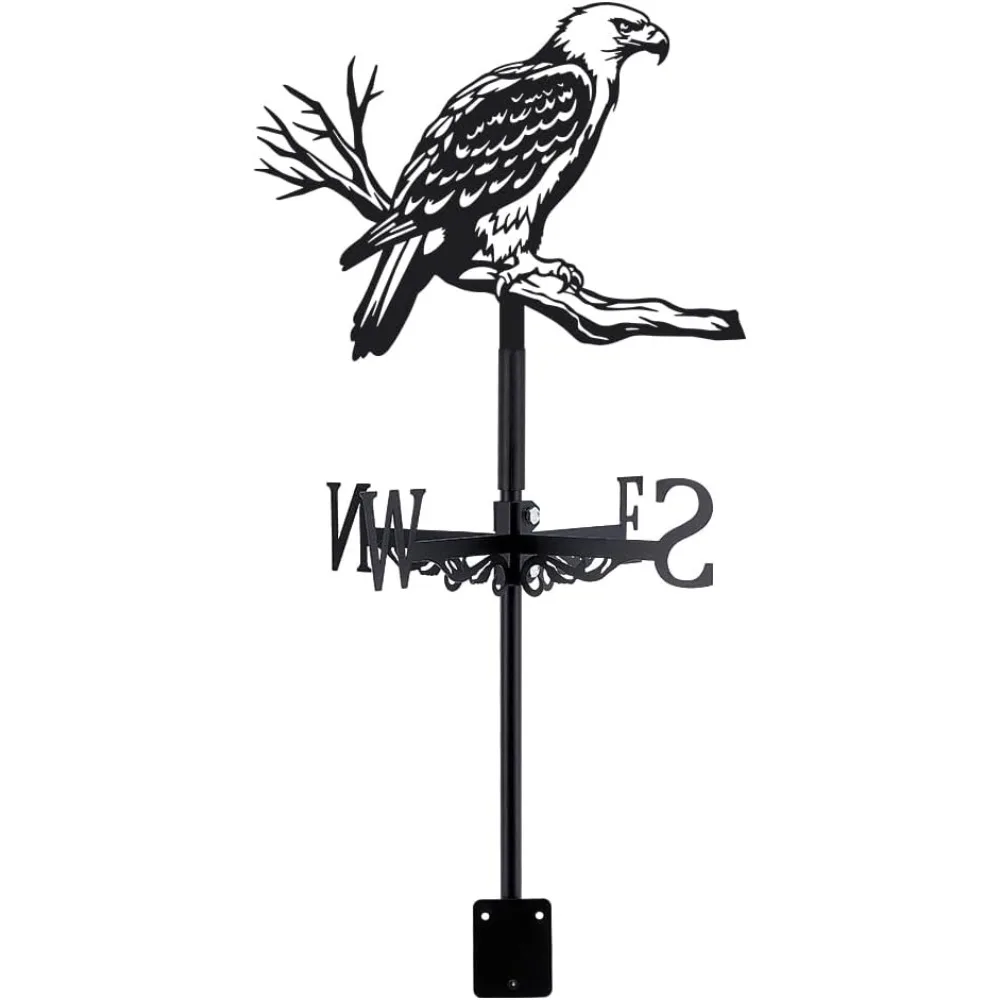 

Eagle Weather Vane Eagle on Branches Wind Vanes for Yard Metal Weathervane Roof Mount for Gardens Outside Black Weathervanes