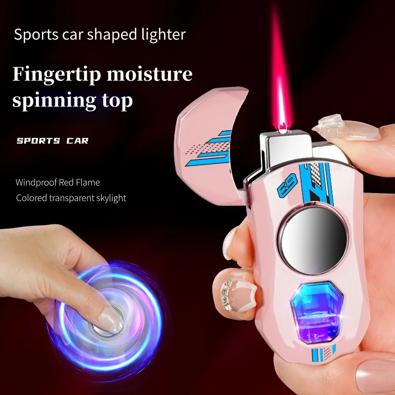 

Creative Styling Sports Car Gyro Windproof Cigarette Lighter Alloy Body Cool Colored lights Boyfriend Decompression Trendy Gift