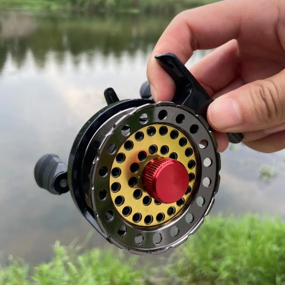 Raft Reel Fliegenfischrolle mit 5 kg Bremskraft, Baitcasting/Brücken-/Boots-/Raft-Angelrolle, Übersetzung 3,6:1, Links-/Rechtshand-Baitcasting