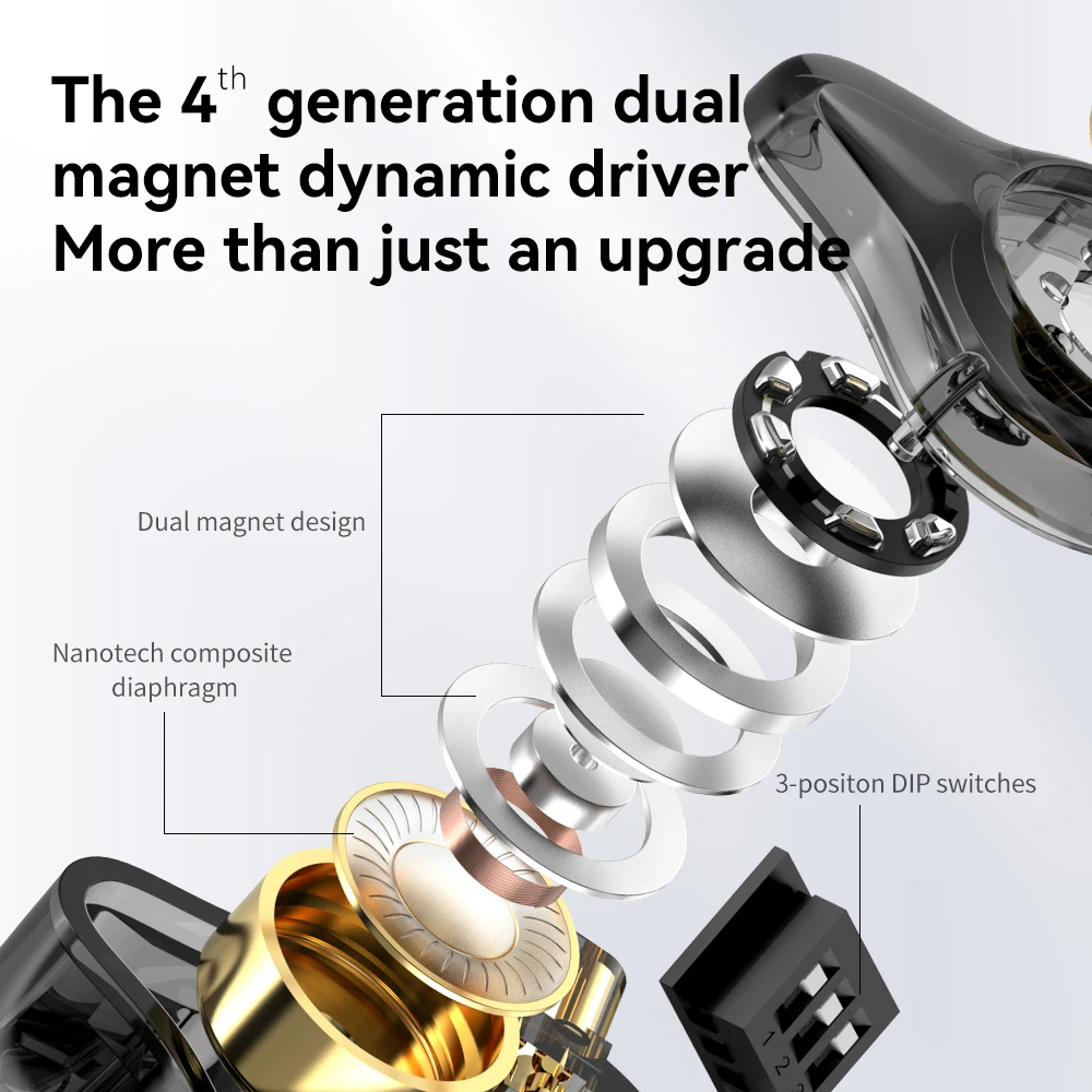 TRN MT1 MAX auriculares intrauditivos controlador dinámico de doble imán con cable con interruptor de sintonización cancelación auriculares HIFI auriculares bajos MT4 MT3