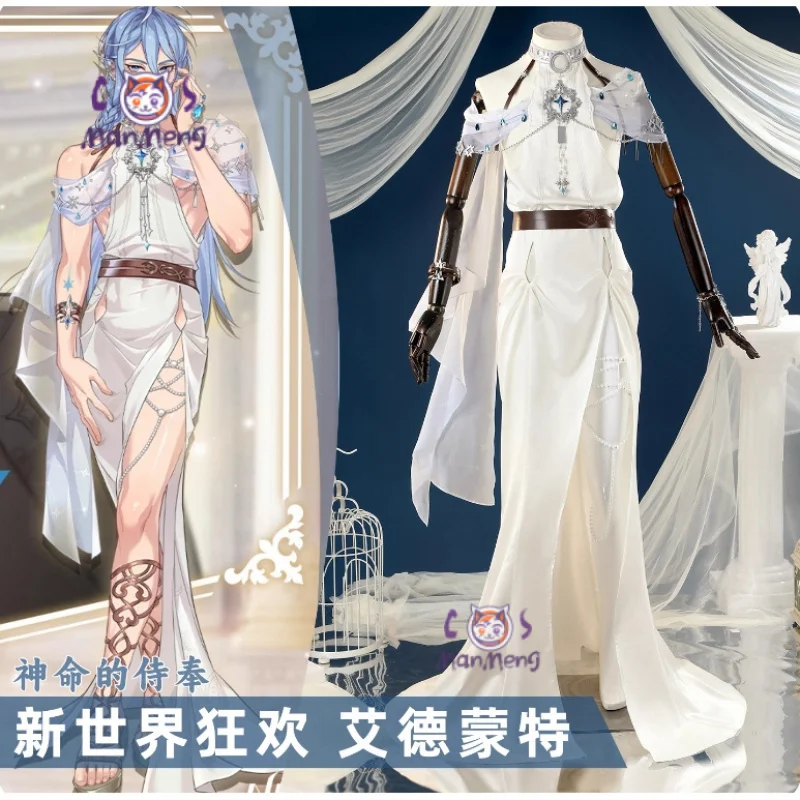 

Anime Game Nu: Carnival Edmond‌ Cosplay Costume Halloween New Elegant Dress Men Women Belt Props Tattoo Stickers Part Suit