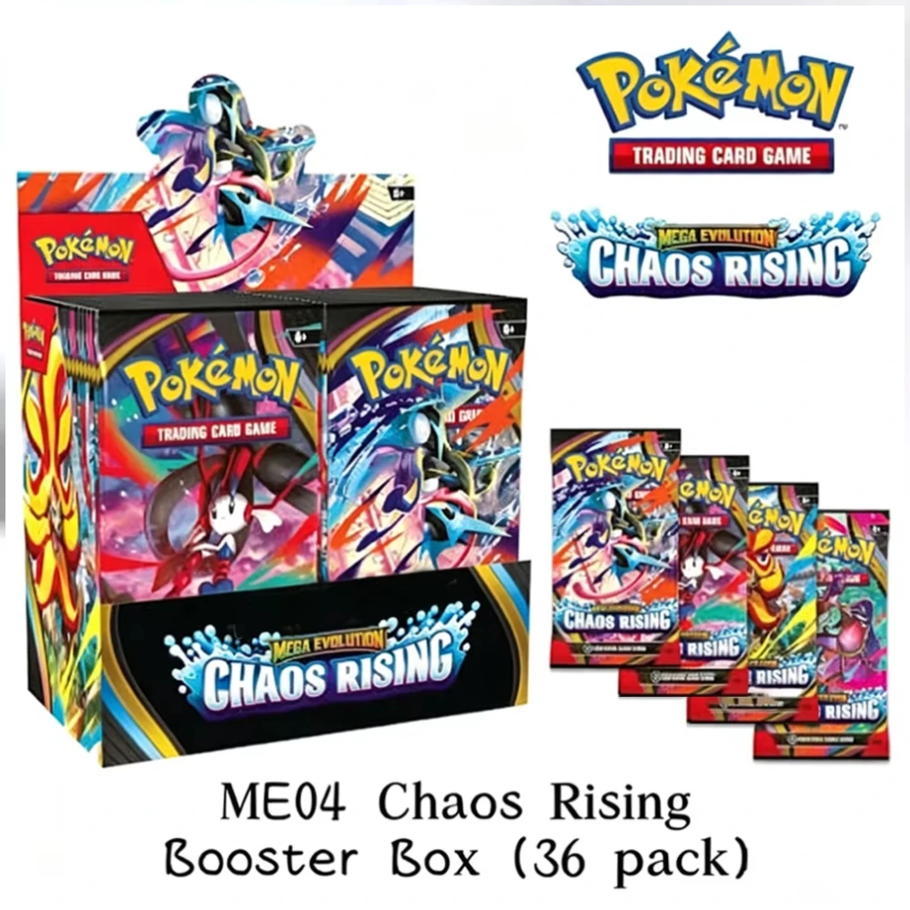 40Pcs Pok Anime Trading Cards Prismatic Evolutions Crystal Eevee English Booster Box Battle Game Collectible Hobby Gift for Kids