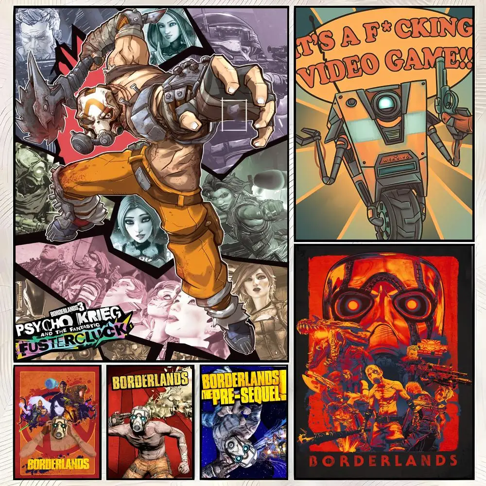 Game B-Borderlands Poster Trendy HD PP Paper Waterproof Wall Art Print for Bedroom Living Room Decor
