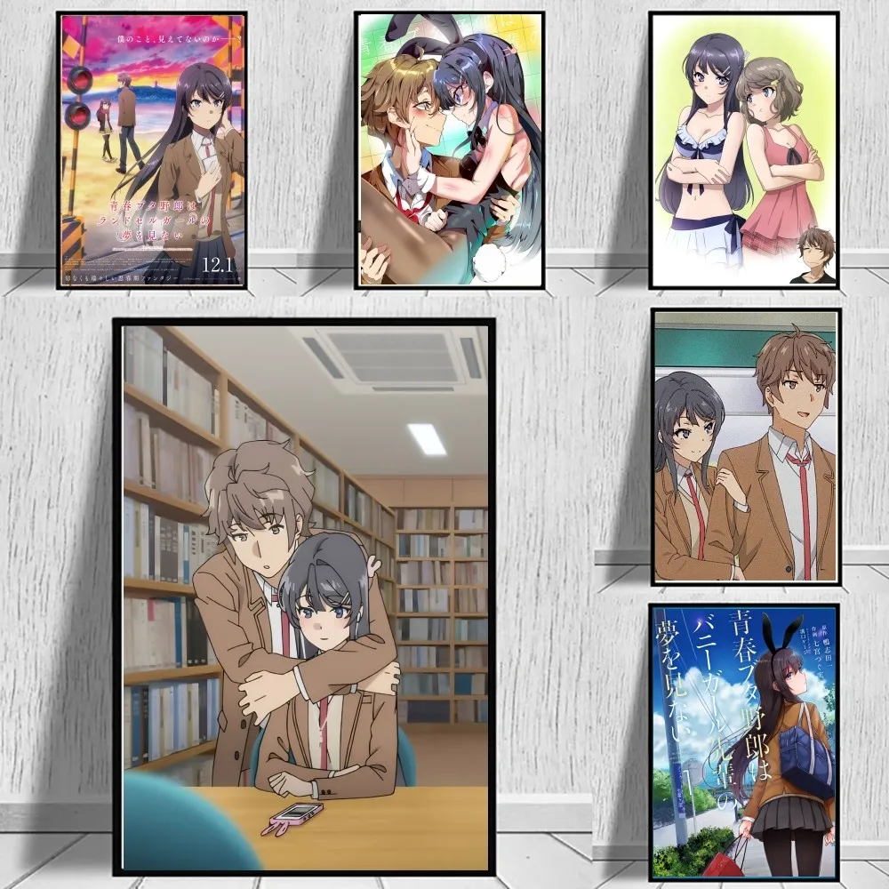 Rascal Does Not Dream of Bunny Girl Senpai Anime Poster Wall Art Home Decor Room Decor Digital Painting  Restaurant Kitchen Art