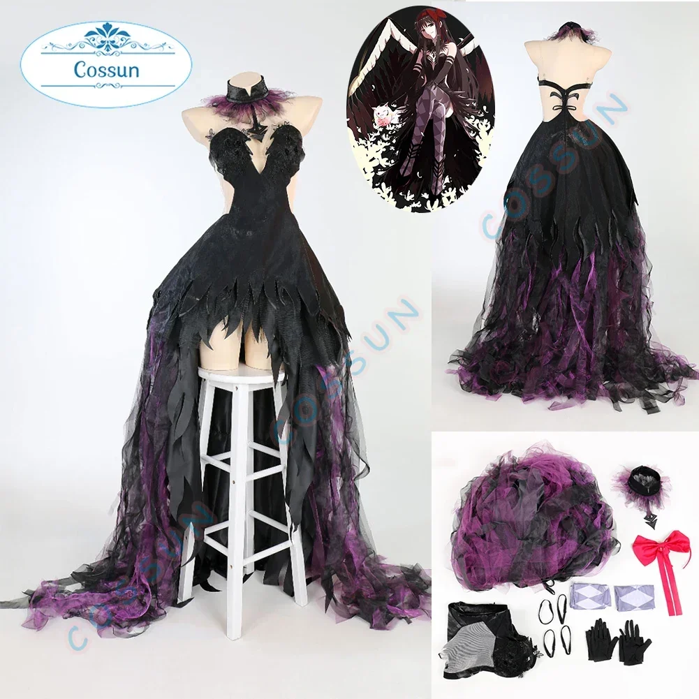 Akemi Homura Black Dress Anime Puella Magi Madoka Magica Cosplay Costume Women Cute Party Suit Halloween Uniforms Custom Made